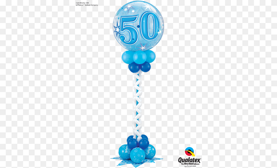 Single Bubble 50 Blue Starburst Sparkle Mylar, Balloon, Food, Sweets, Candy Png