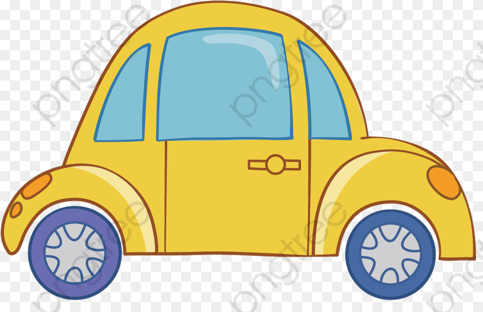Single Cartoon Car Car Cartoon No Wheel Clipart Full Cartoon Background Car, Moving Van, Transportation, Van, Vehicle Free Transparent Png