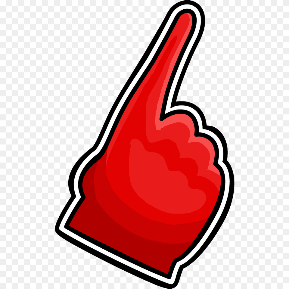 Single Clipart Foam Finger, Clothing, Glove, Food, Ketchup Png