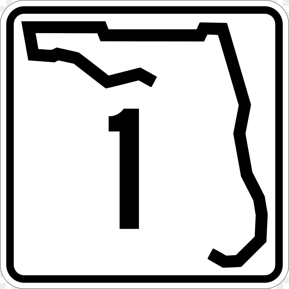 Single Digit State Highway Shield Florida Clipart, Sign, Symbol, Gas Pump, Machine Png Image