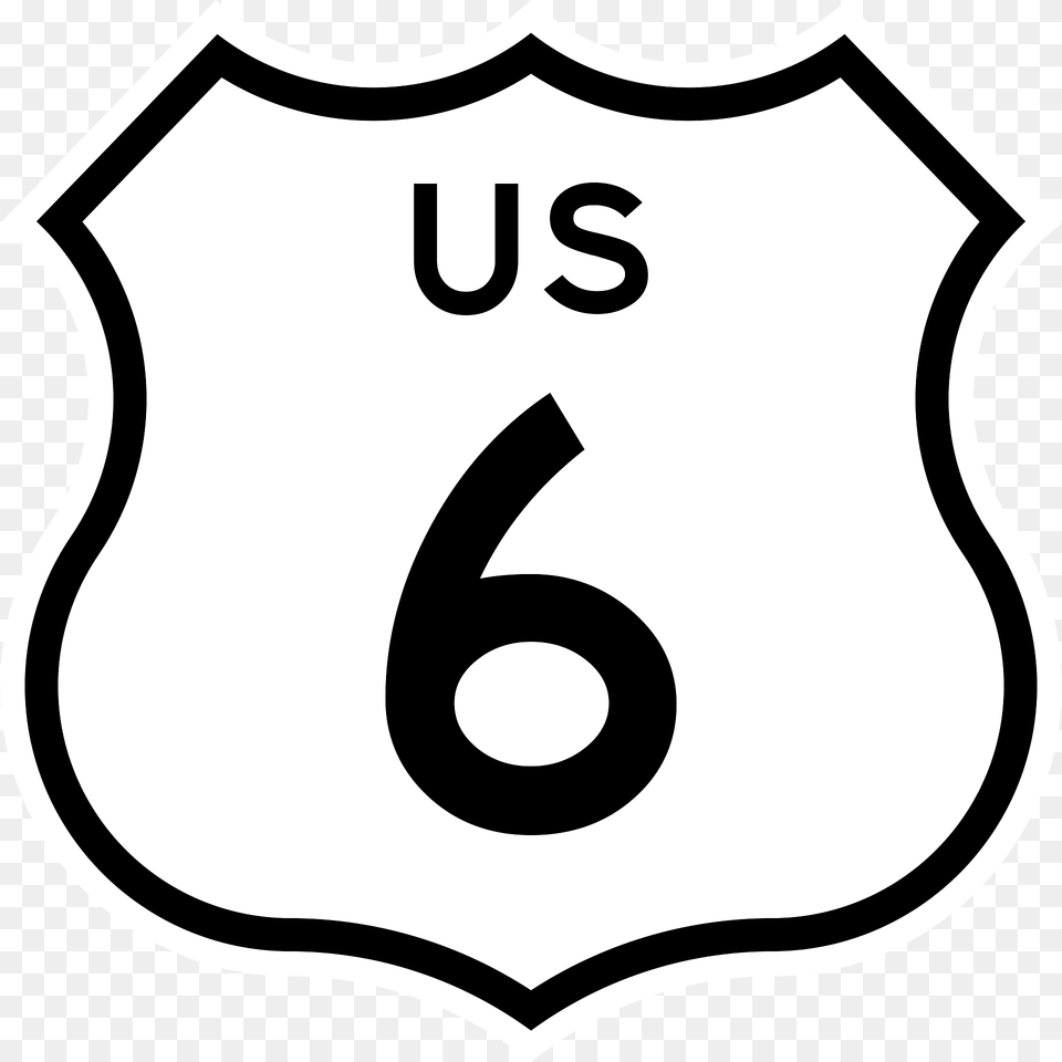 Single Digit Us Route Shield California Clipart, Symbol, Armor, Text, Ammunition Free Png Download