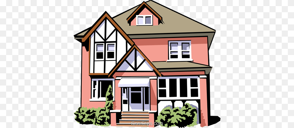 Single Family Home Royalty Vector Clip Art Illustration, Architecture, Building, Cottage, House Free Png Download