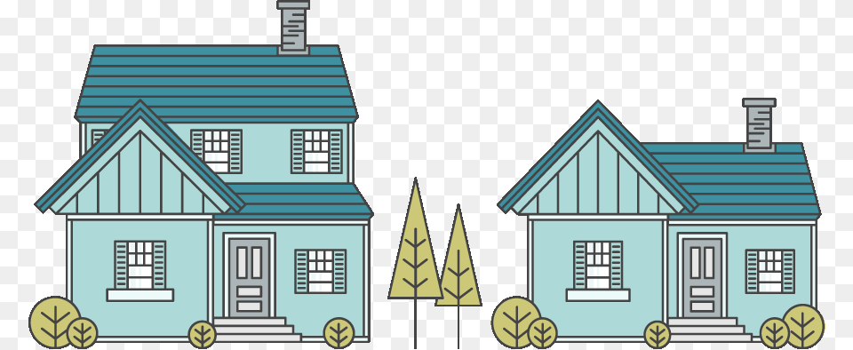 Single Family Management Single Family Home Clipart, Architecture, Rural, Outdoors, Neighborhood Png Image