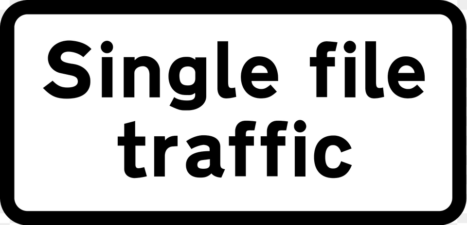 Single File Traffic In Each Direction Clipart, Text Png