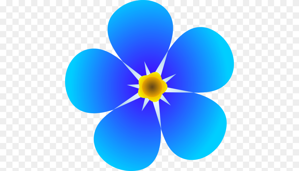 Single Forget Me Not Flower, Anemone, Plant, Petal, Daisy Png Image