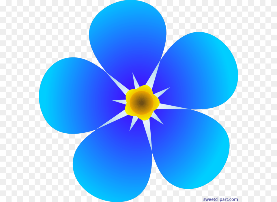 Single Forget Me Not Flower Clip Art, Anemone, Petal, Plant, Daisy Free Png