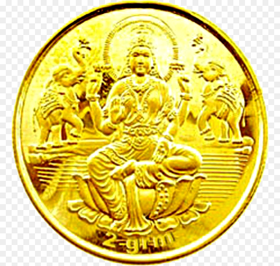 Single Gold Coin With Maa Laxmi Lakshmi Gold Coin, Wedding, Person, Adult, Female Png
