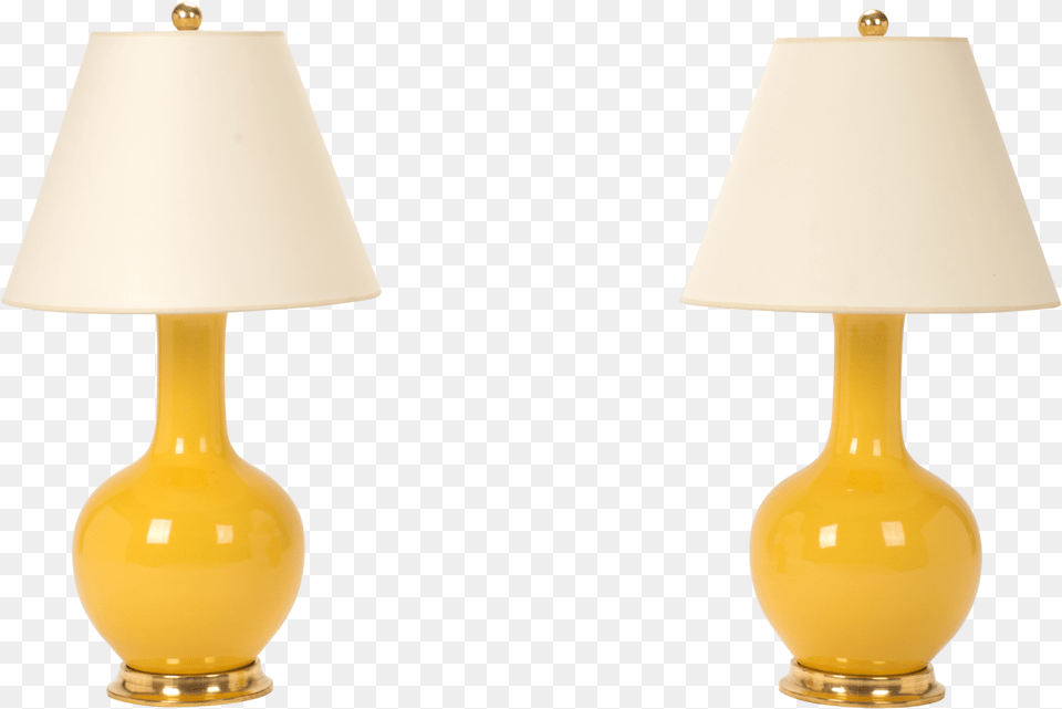 Single Gourd Small Lamp Pair In Marigold Desk Lamp, Lampshade, Table Lamp Png