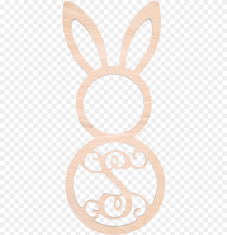 Single Initial Mdf Easter Bunny Illustration, Wood, Symbol, Baby, Person Png Image