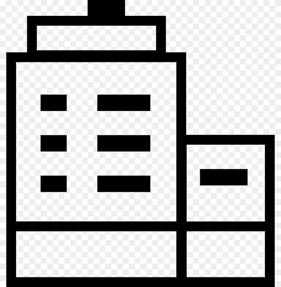 Single Line Tall Building Vector Graphics, Stencil Png Image