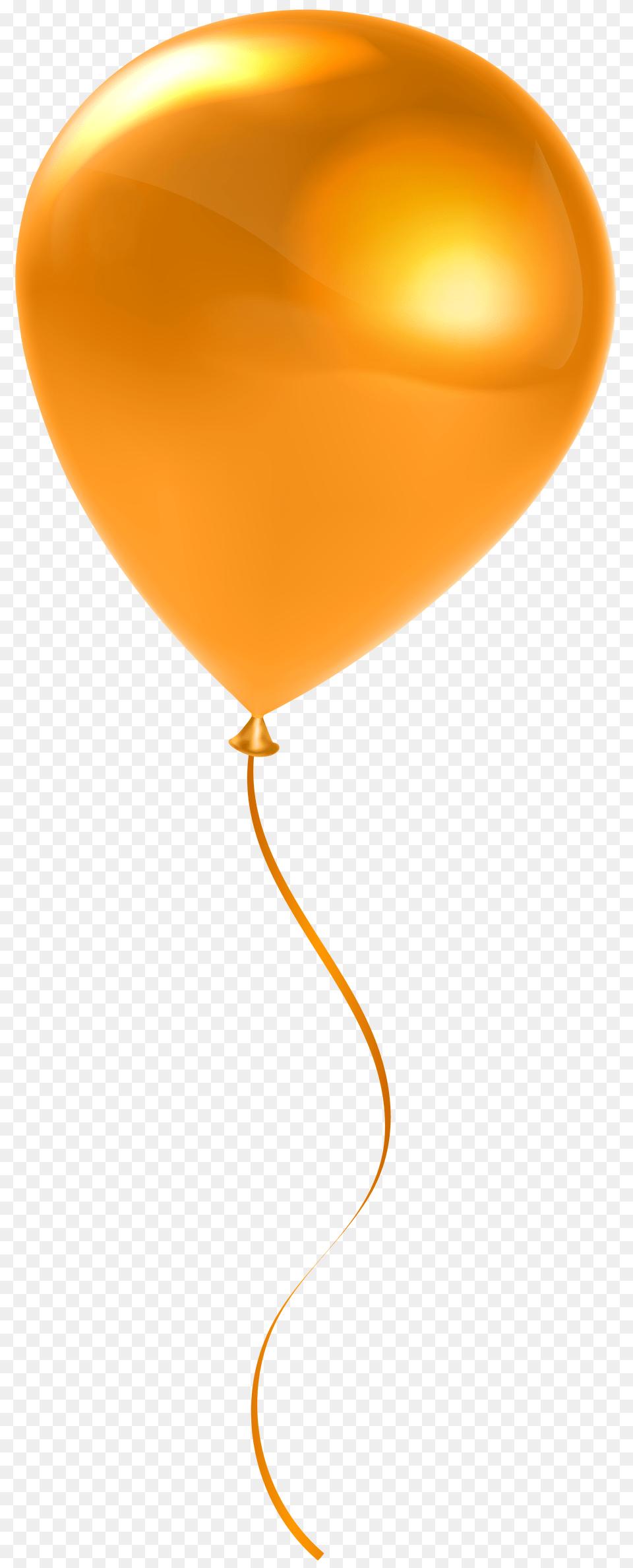 Single Orange Balloon Transparent Clip, Cutlery, Spoon Free Png