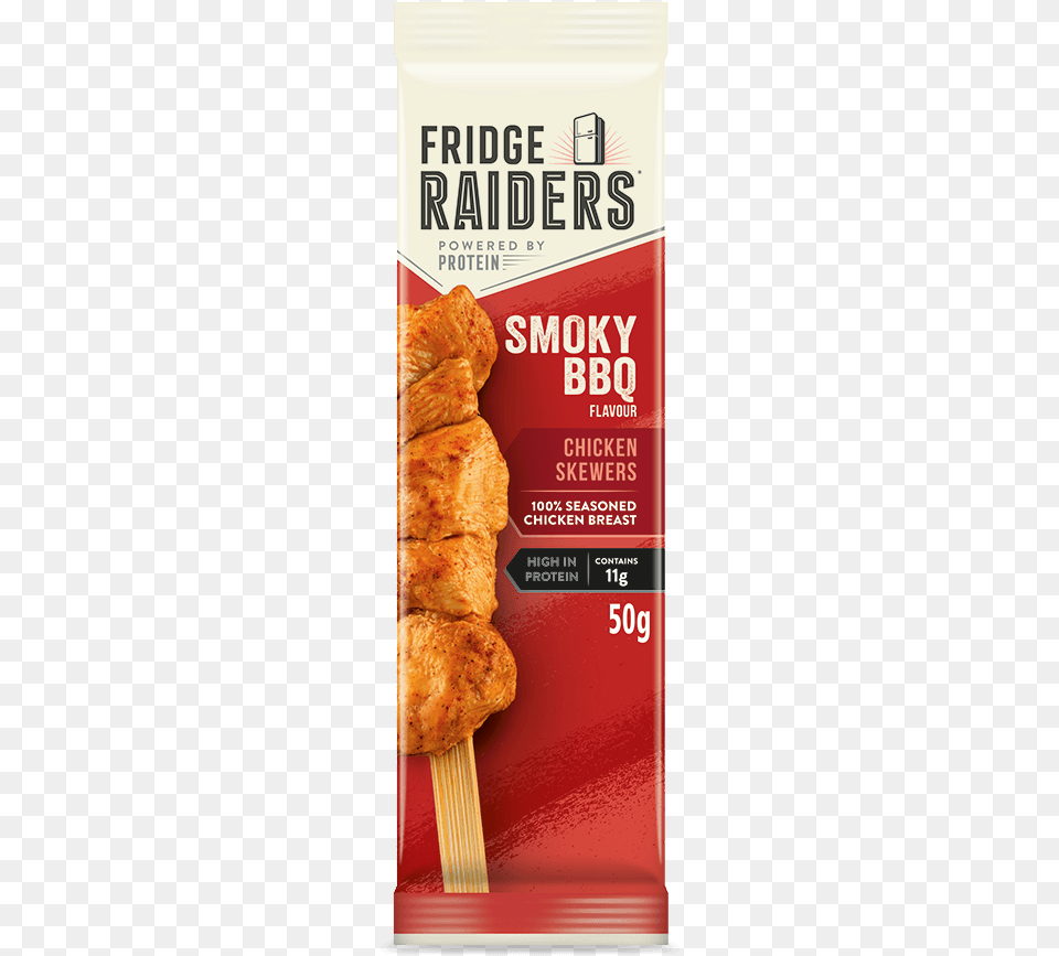 Single Pack Of Smoky Bbq Chicken Skewers Fridge Raiders Chicken Skewers, Food, Fried Chicken, Advertisement, Poster Free Transparent Png