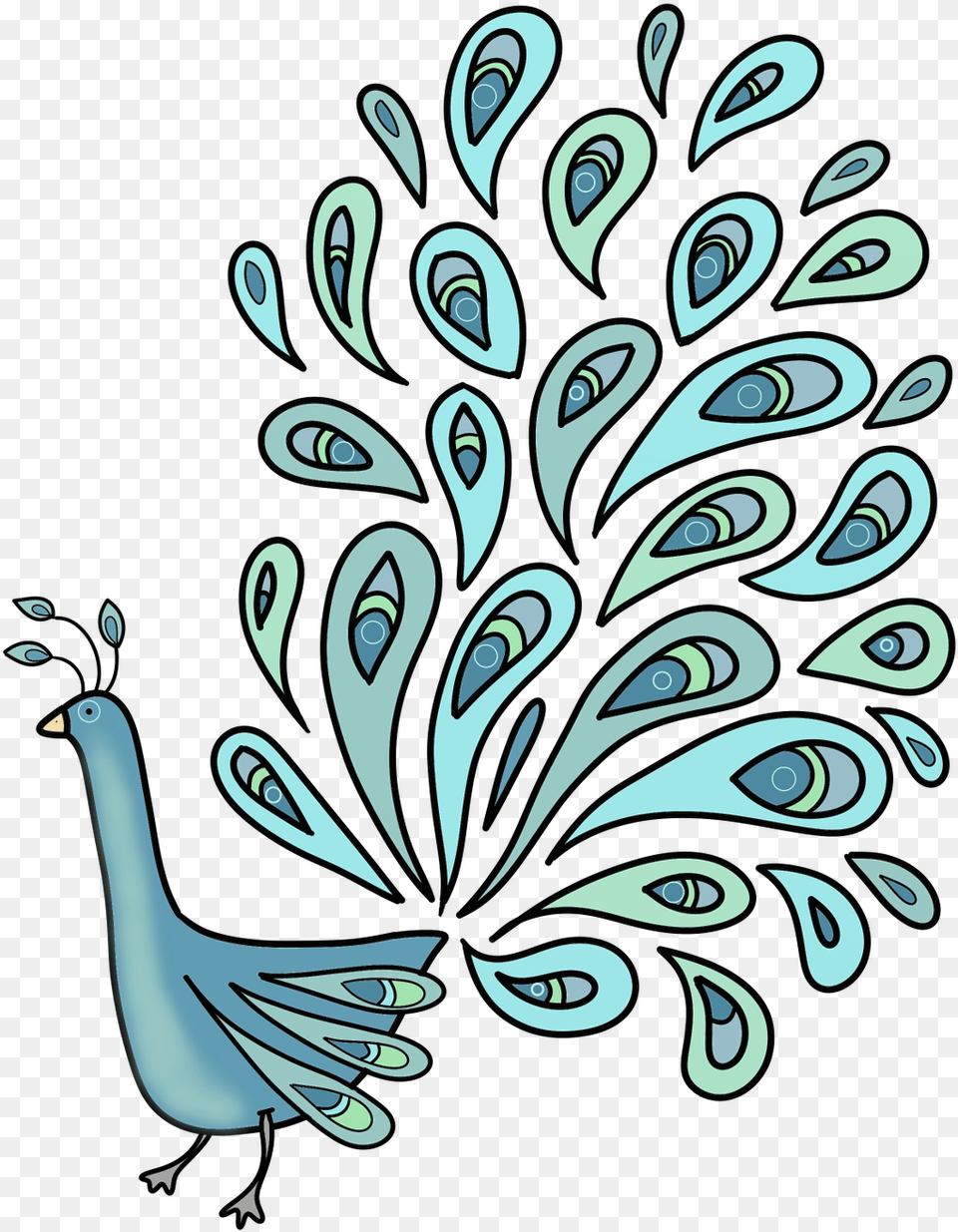 Single Peacock Feathers Peafowl Colouring, Art, Graphics, Floral Design, Pattern Png Image