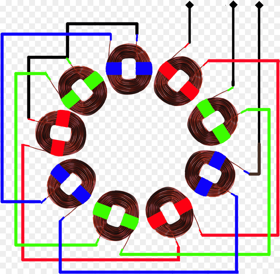 Single Phase Generator Winding Diagram, Coil, Spiral Free Png Download