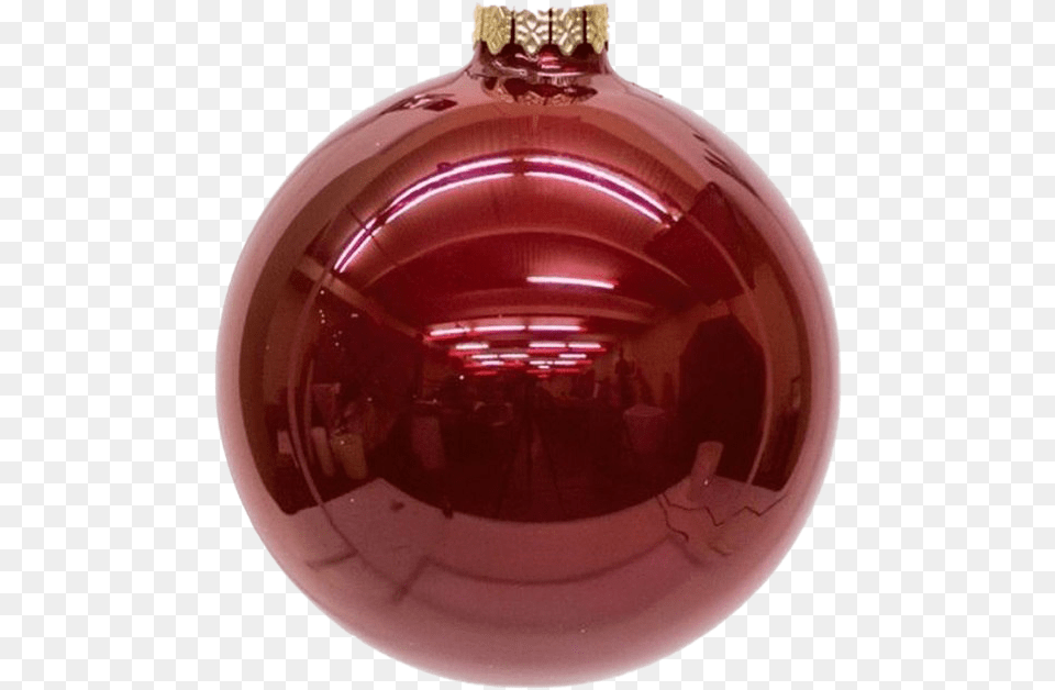 Single Red Christmas Ball Transparent Red Glass Christmas Ornaments, Accessories, Sphere, Ornament Png Image