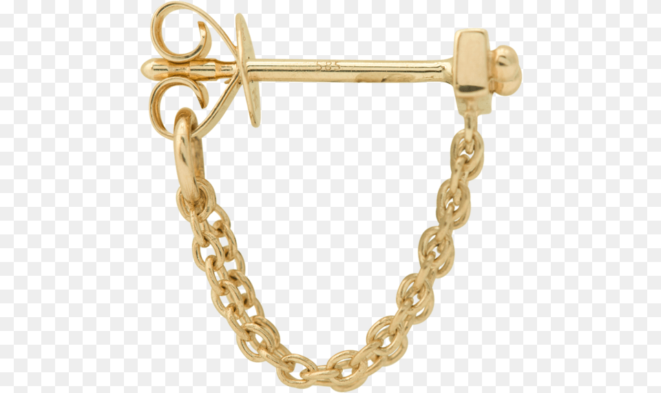 Single Rivet Chain Earring Anna Nina Enkel Rivet Two Chain Oorsteker Van, Accessories, Bracelet, Jewelry, Necklace Free Transparent Png