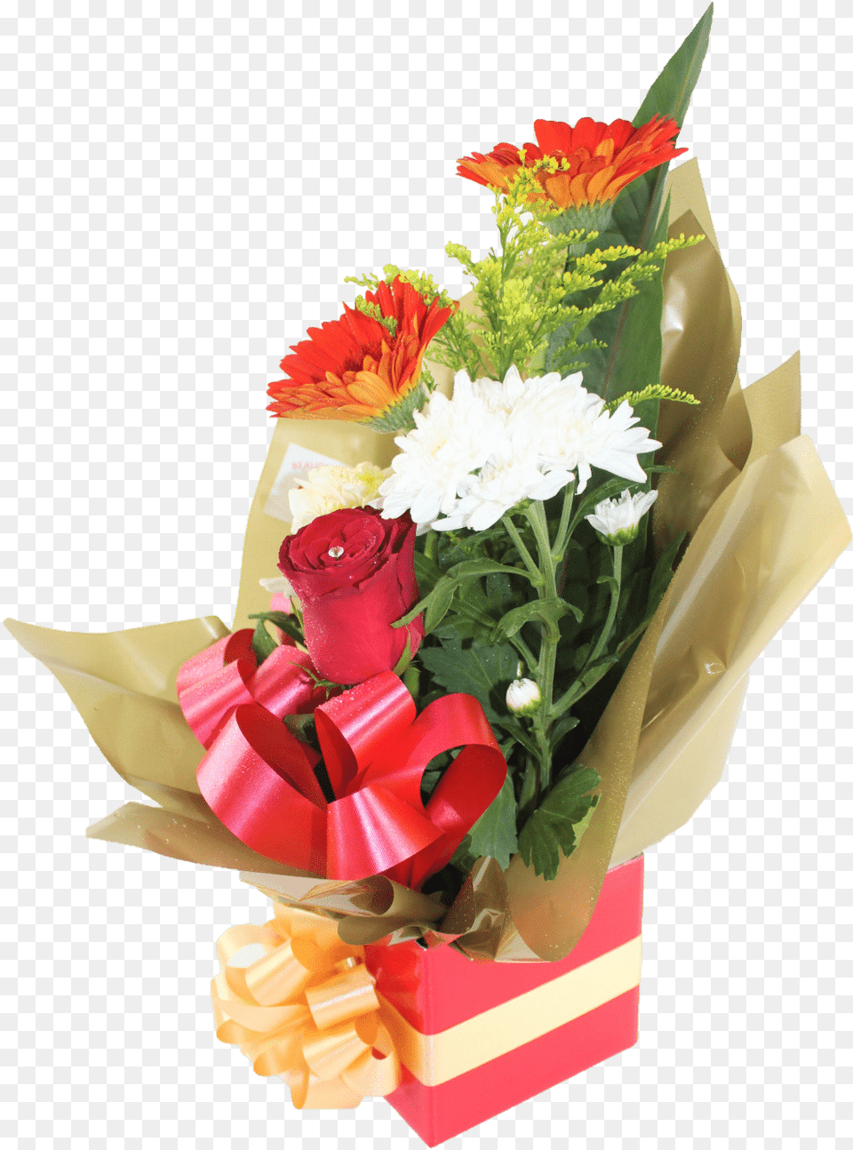 Single Rose A Bouquet Of Flowers Featuring A Single Bouquet, Flower, Flower Arrangement, Flower Bouquet, Plant Free Png Download