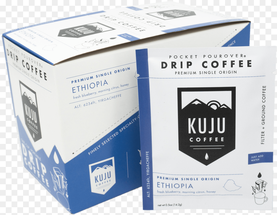 Single Serve Pour Over Ethiopia Coffee, Box, Cardboard, Carton, Package Png Image