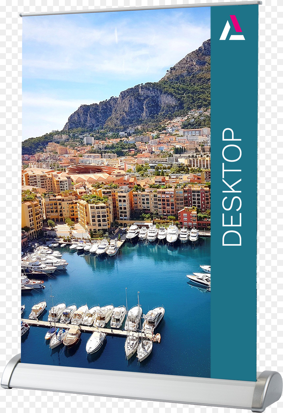 Single Sided A4 Amp A3 Desktop Roll Up Bannerstitle Port De Fontvieille, Yacht, Waterfront, Water, Vehicle Png