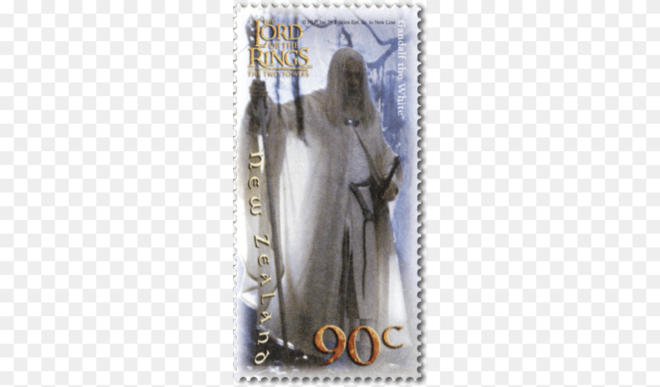 Single Stamp Gandalf White Staff Art, Postage Stamp, Clothing, Coat Free Png Download