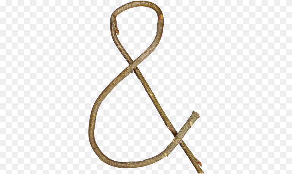 Single Twig Font Wood, Alphabet, Ampersand, Symbol, Text Free Transparent Png