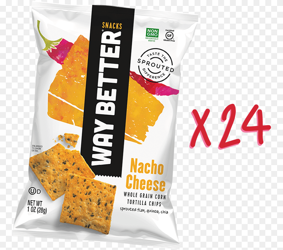 Single Way Better Snacks Nacho, Bread, Cracker, Food, Snack Png Image
