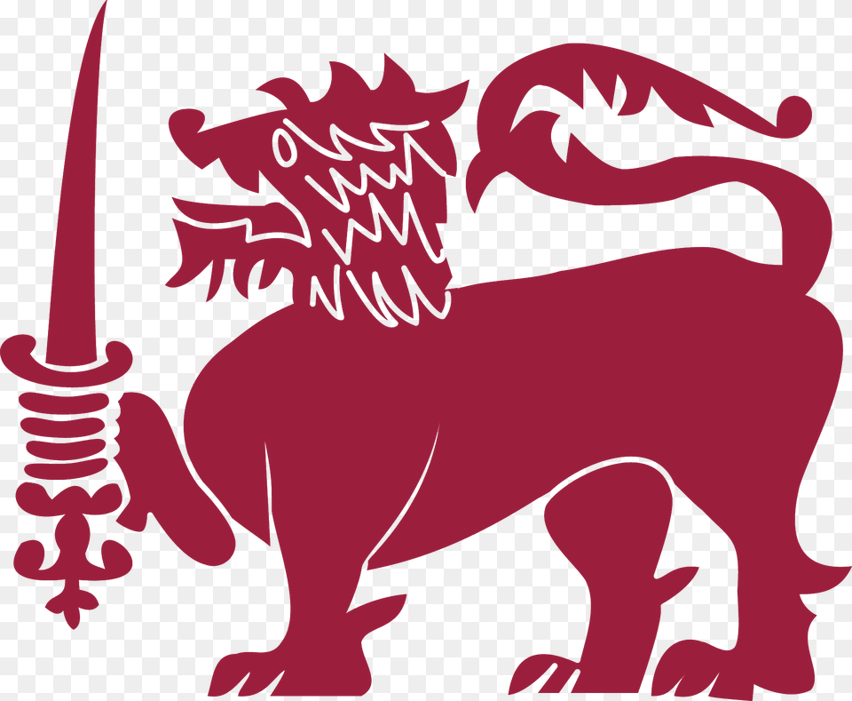 Sinhabahu Sri Lanka Flag Lion, Maroon, First Aid Free Png