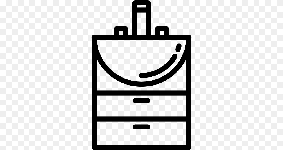 Sink Icon, Bag, Cabinet, Furniture, Stencil Free Png