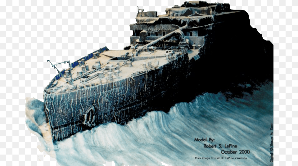 Sinking Titanic Background Titanic, Yacht, Vehicle, Transportation, Shipwreck Png Image