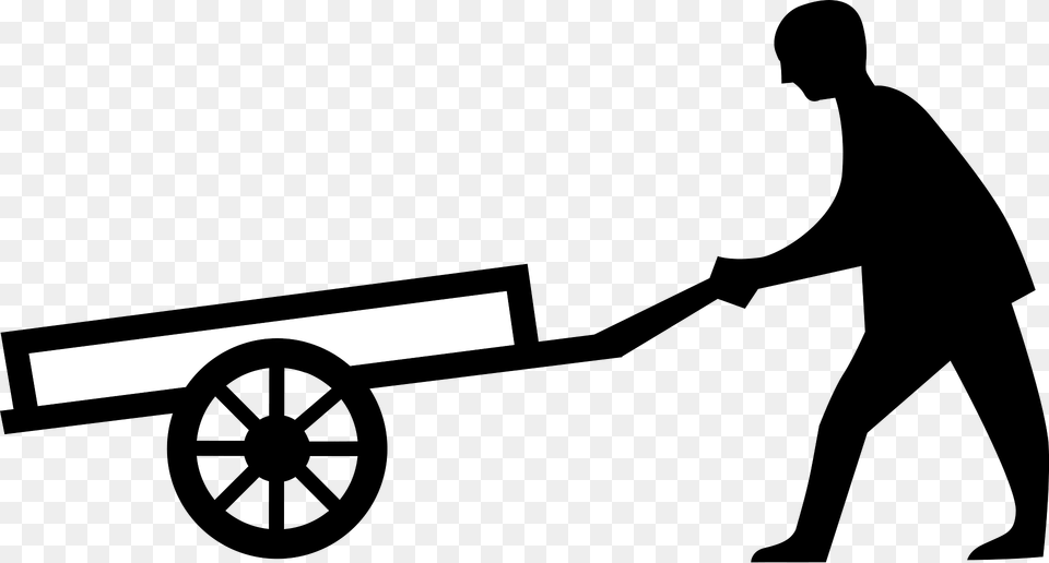 Sinnbild Fugnger Mit Handfahrzeugen Oder Sperrigen Gegenstnden Clipart, Wheel, Machine, Person, Man Free Png Download