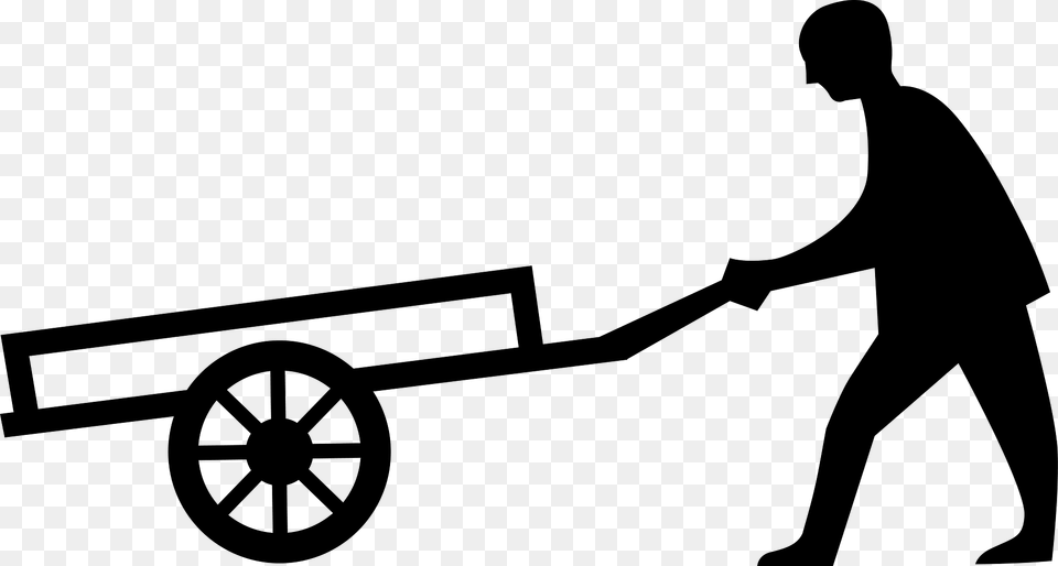 Sinnbild Fugnger Mit Handfahrzeugen Oder Sperrigen Gegenstnden Clipart, Machine, Wheel, Adult, Male Free Png