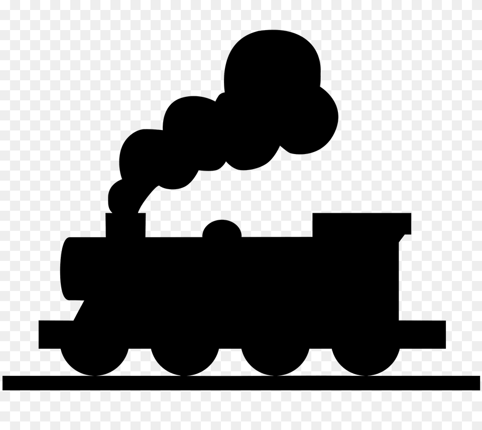 Sinnbild Lokomotive Mit Hoher Rauchssule Clipart, Bulldozer, Machine, Wheel, Stencil Png