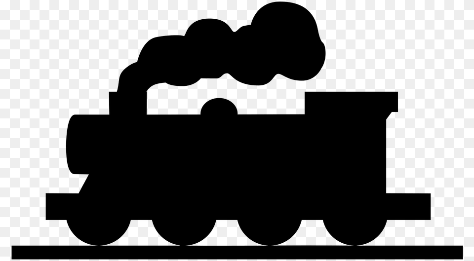 Sinnbild Lokomotive Mit Niederigerer Rauchsule Clipart, Stencil, Bulldozer, Machine, Wheel Free Png