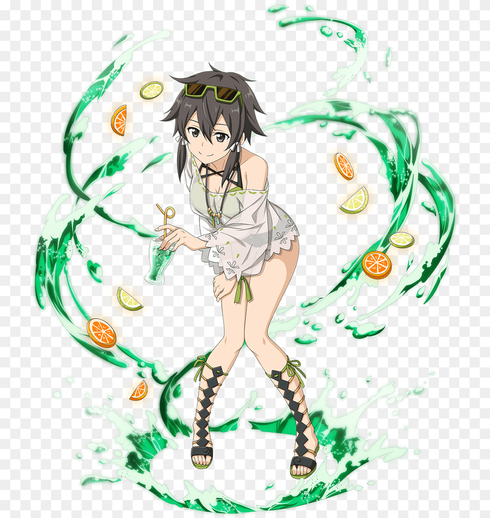 Sinon Swordartonline Saosinon Anime Sinon Ggo Sao Sinon Sao Memory Defrag, Book, Comics, Publication, Person Free Png Download