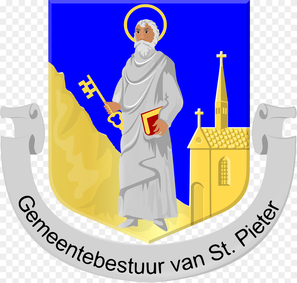 Sint Pieter Wapen Randschrift Clipart, Adult, Male, Man, Person Free Png Download