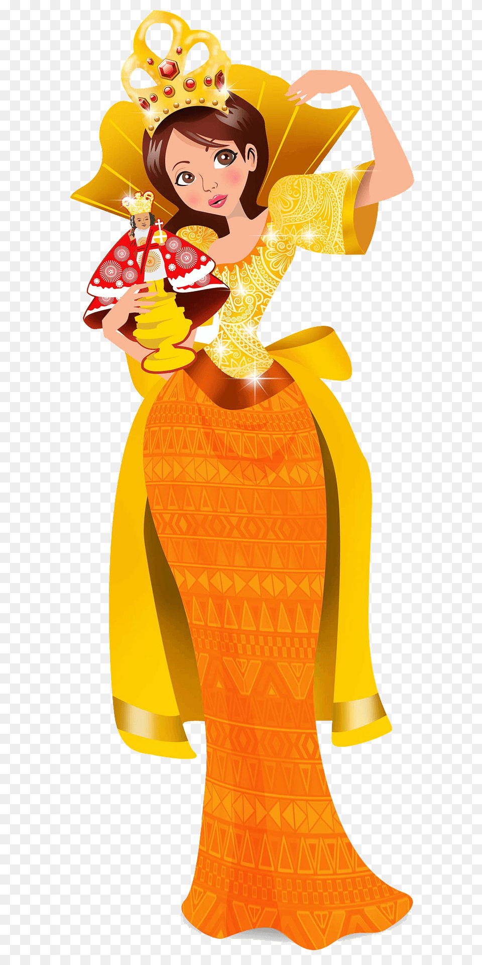 Sinulog Queen Clipart, Adult, Person, Female, Woman Free Png