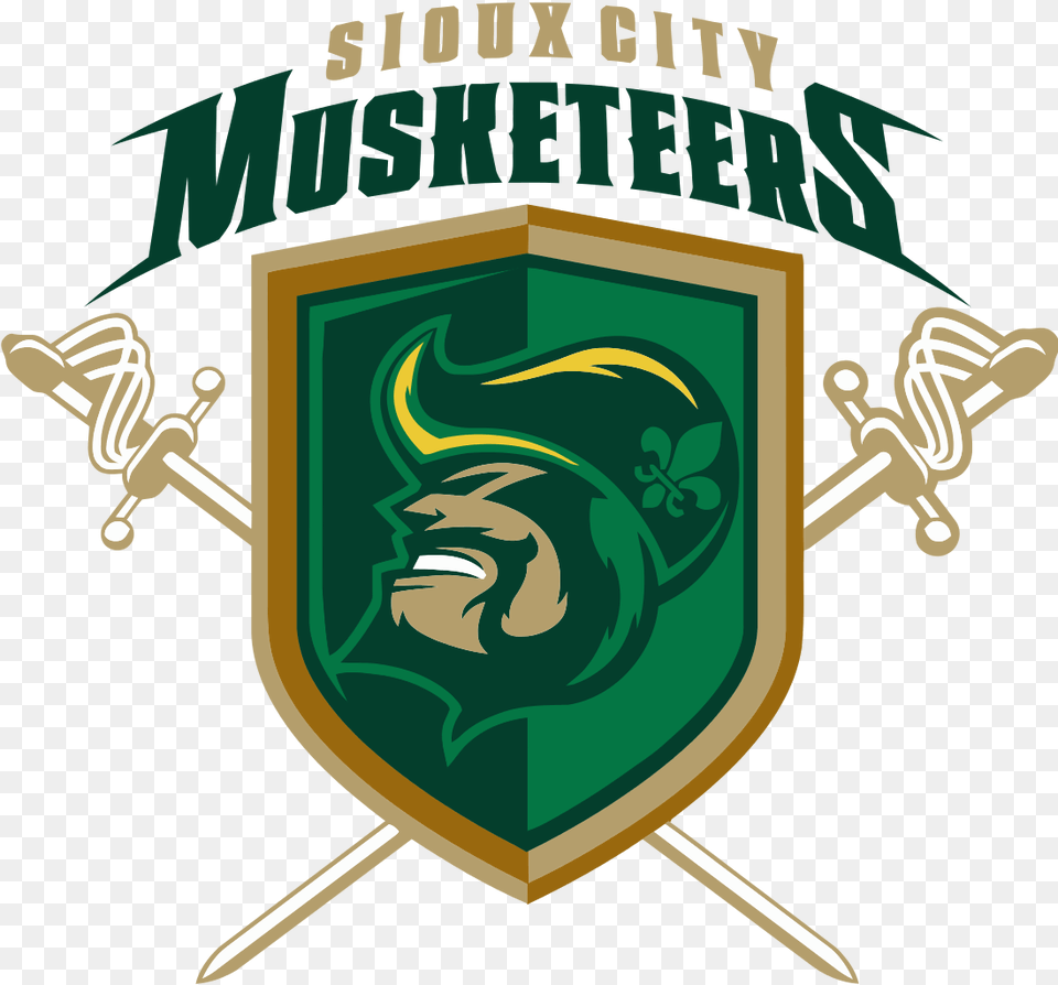 Sioux City Musketeers Logo, Armor, Shield Free Png Download