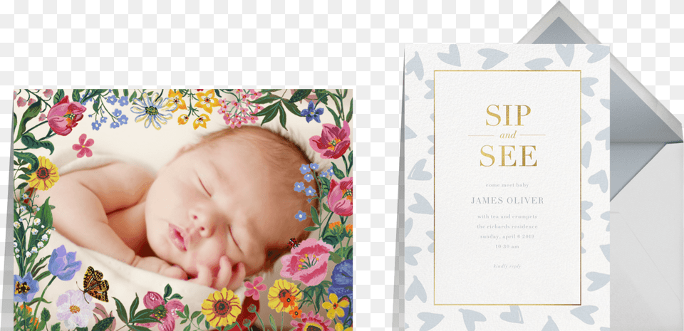 Sip And See Invitations From Paperless Post Baby, Newborn, Person, Face, Head Png
