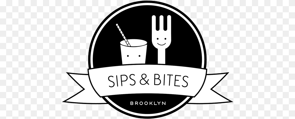Sips Bites Cute Food Logo Design, Cutlery, Fork Png