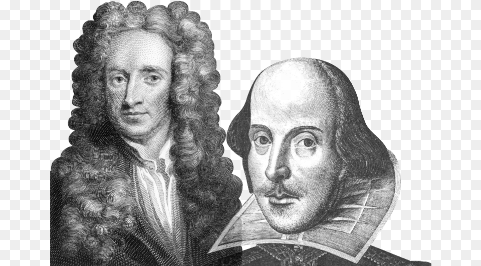 Sir Isaac Newton English Physicist Mathematician Author William Shakespeare, Art, Drawing, Face, Portrait Free Png