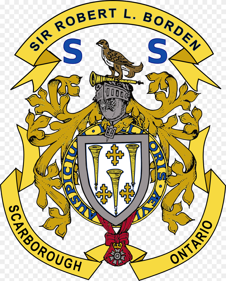 Sir Robert L Borden Ss Logo Clipart, Symbol, Badge, Emblem, Animal Free Png