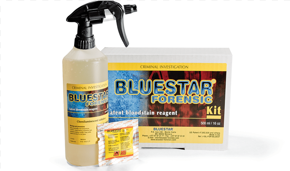 Sirchie Bluestar Forensic Kit, Can, Spray Can, Tin Free Transparent Png