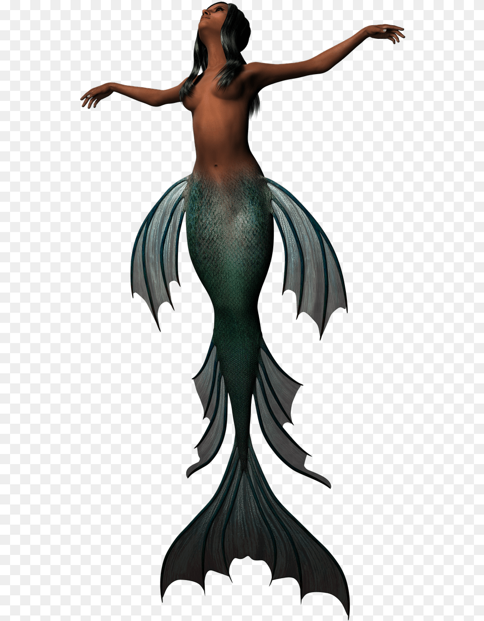 Sirena Con Cola Verde Oscuro Mermaid, Adult, Person, Female, Woman Png