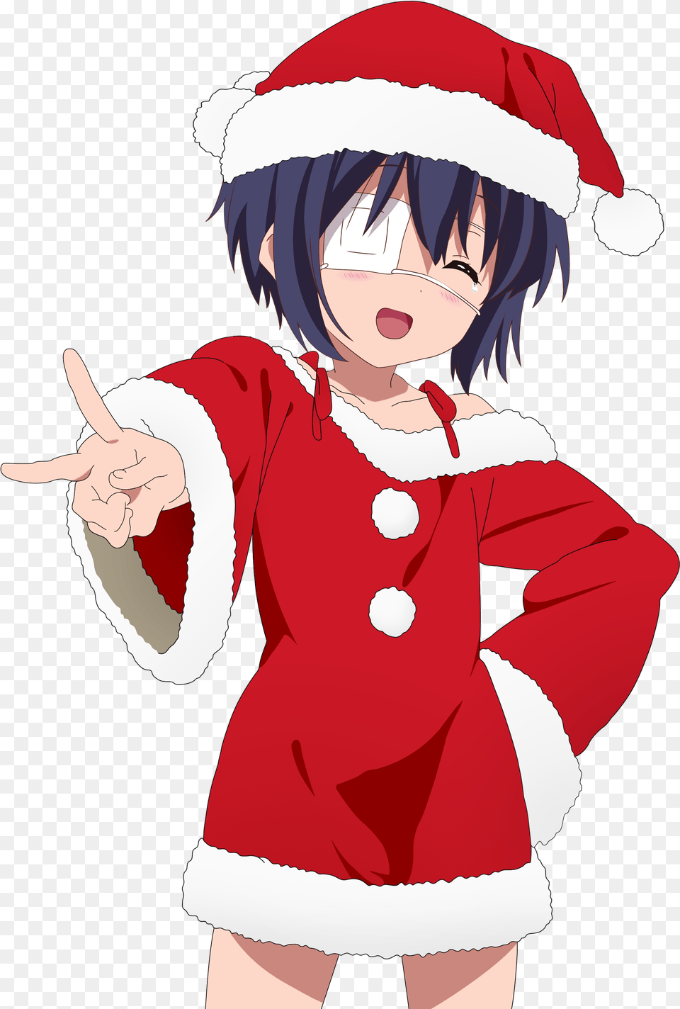 Sirjustinfromca Rikka Takanashi Santa Hat Edition By Merry Anime Christmas Gif, Book, Comics, Publication, Baby Free Png