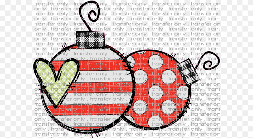 Siser Chr 281 Double Christmas Ball Red Stripe Green Plaid Drawing, Accessories, Text Png Image