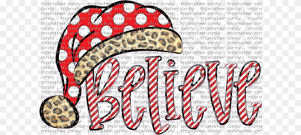 Siser Chr 315 Believe Dot Hat Red Stripe Leopard Illustration, Food, Sweets, Text Free Png