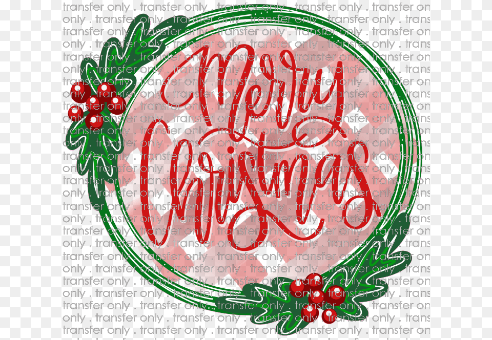 Siser Chr 61 Merry Christmas Wreath Checker Reef, Text, Disk, Food, Fruit Png