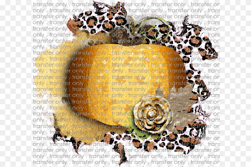 Siser Fall 74 Pumpkin With Leopard Background Heart, Art, Collage, Text Free Png