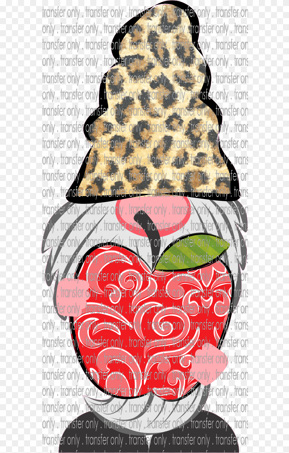 Siser Sch 87 Gnome Apple Leopard Illustration, Art, Collage, Graphics, Pattern Free Png