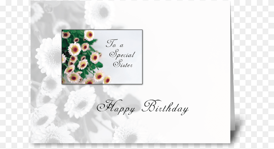 Sister Birthday Flowers Greeting Card Craft, Envelope, Greeting Card, Mail, Flower Free Png